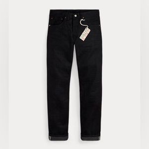 Ralph Lauren Double RL Slim Fit Black Selvedge Jean